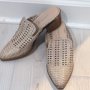 Chinese Laundry Metallic Woven Mules